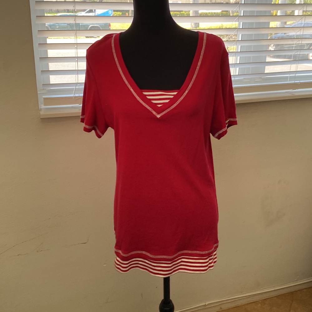 Karen Scott 100 percent cotton short sleeve top